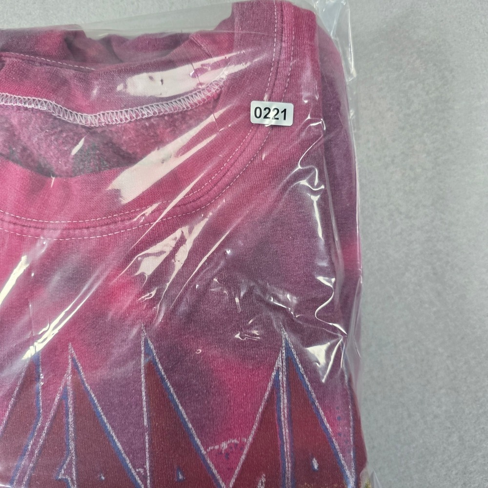 Def Leppard Pyromania Tie Dye Graphic Sweatshirt Pink Purple Mens L/XL 0221 - Picture 7 of 7